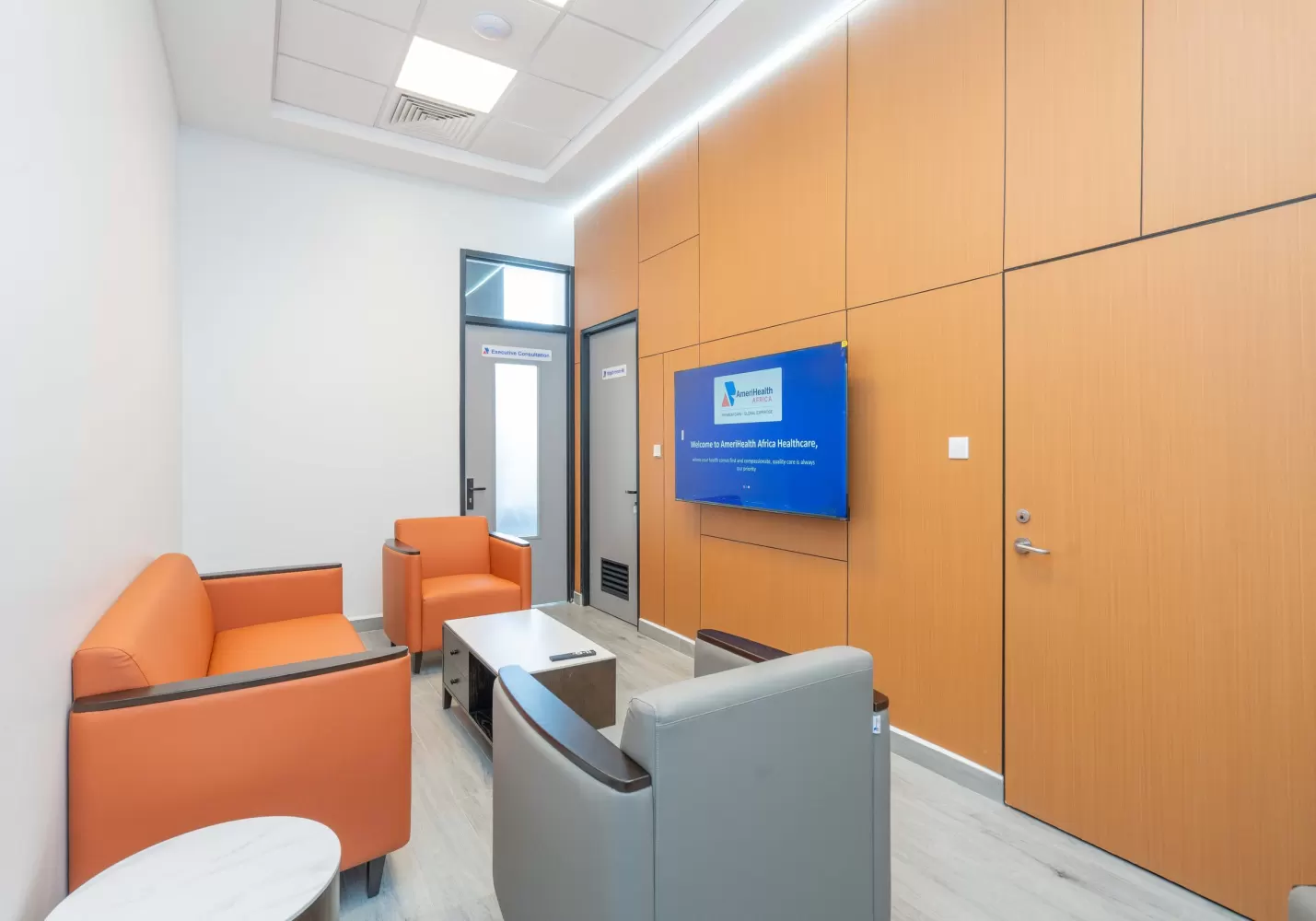 Private lounge in the AmeriHealth Africa Executive Suite